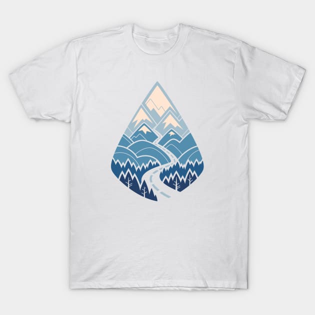 The Road Goes Ever On : Winter T-Shirt by Waynem